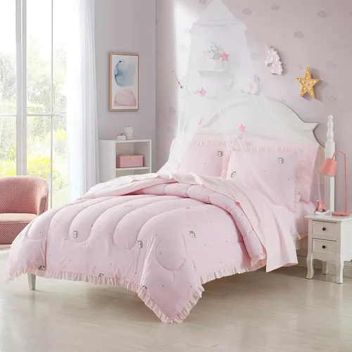 Miniatura 39 de Juego de ropa de cama para niños en una bolsa para niños y niñas, juego de sábanas impresas y edredón, individual, Waterbury Marble Mármol Waterbury