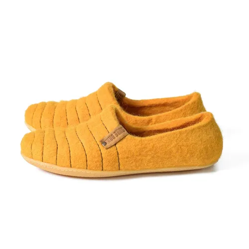 Miniatura 3 de Women's Slippers Natural Boiled Wool Cocoon Woolen Clogs Bright Yellow