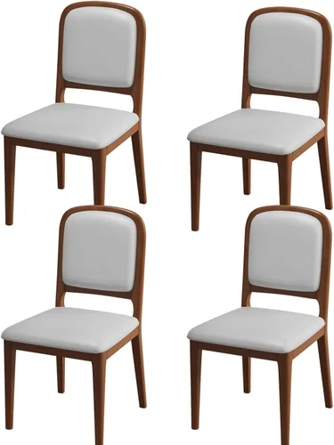 Miniatura 33 de Solid Wood Dining Room Chairs Minimalist,Kitchen Chairs with Soft Padded Back,Living Room Chair for Office Reading,Wood Frame,Armless Vanity