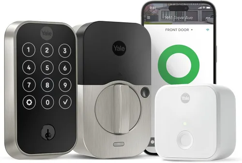 Miniatura 11 de Yale Assure Lock 2 con Wi-Fi – Cerradura inteligente de níquel satinado para puerta delantera con teclado, control de aplicaciones, llave