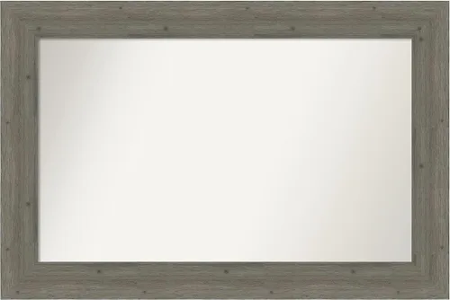 Miniatura 51 de Amanti Art Espejo de baño gris para sobre el fregadero, 27 x 27 pulgadas, espejo de tocador cuadrado gris, marco de madera rústica de campo medio