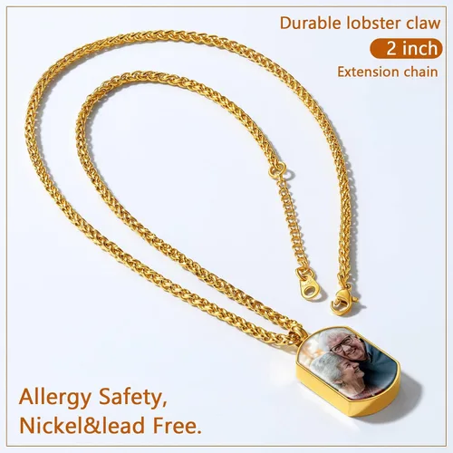 Miniatura 153 de FindChic Collares personalizados con urna para cenizas, barra vertical, gato, luna, reloj de arena, garra de perro, acero inoxidable, chapado en oro