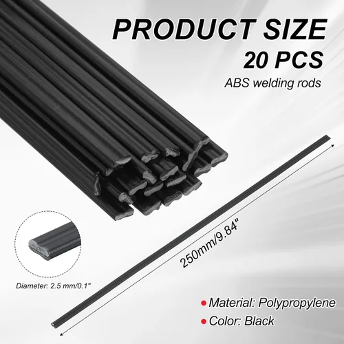 Miniatura 2 de Plastic Welding Rods, Welder Rod High-Strength Waterproof Fit for Repairing Plastic Negro