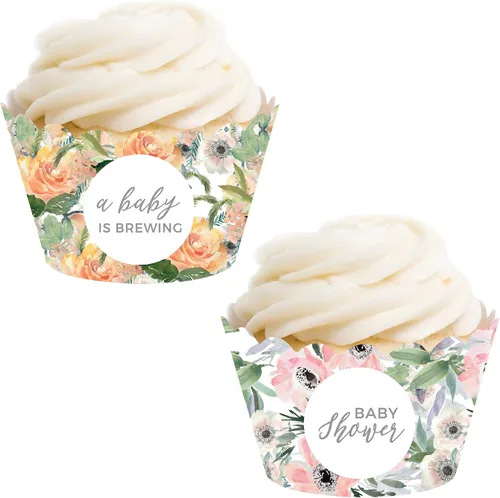 Miniatura 9 de Andaz Press Peach Coral - Colección de fiesta de jardín floral para baby shower, tarjetas de juego de adivinanzas de caramelos, paquete de 30