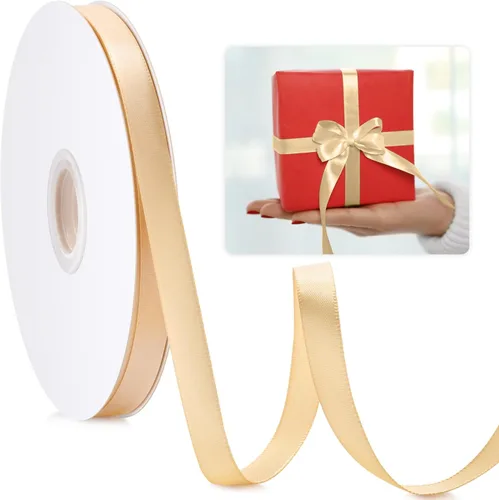 Miniatura 11 de Cinta blanca de 3/8 pulgadas, cinta de 50 yardas para envolver regalos, ramo de flores, manualidades, lazo, pelo de Leis, cintas de tela de satén