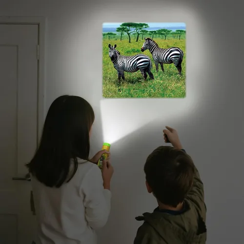 Miniatura 2 de Pup Go Linterna proyector de animales para niños a partir de 3 años, 3 discos 24 imágenes, juguetes de animales de safari para niños y niñas