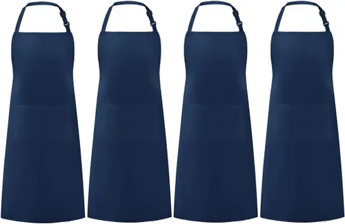 Miniatura 7 de Syntus 4 Pack Adjustable Bib Apron with 2 Pockets Cooking Kitchen Aprons for Women Men Chef