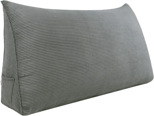 Miniatura 7 de Almohada de cuña para cabecero tamaño matrimonial XXL, almohada para respaldo de cama, cojín de respaldo para leer, ver la televisión, trabajar