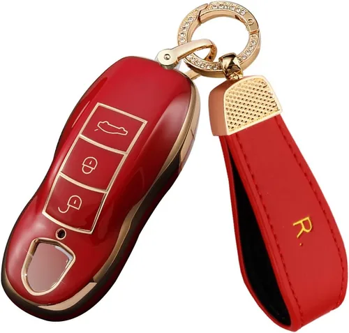Miniatura 6 de SANRILY Funda de llave para llavero Porsche, Beige