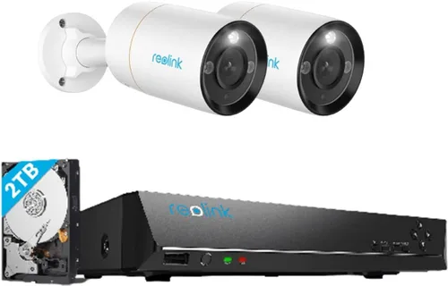 REOLINK Cámara IP PoE de 12 MP para exteriores, cámaras de vigilancia bala para seguridad del hogar, detección inteligente de humanos,