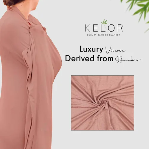 Miniatura 23 de K E L O R Luxury Cooling Travel Blanket - Stretchy, Lightweight Soft & Breathable Shawl Wraps for Women