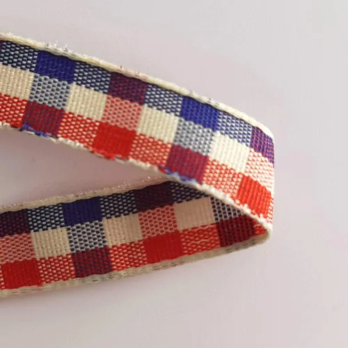 Miniatura 8 de Cinta a cuadros de guinga – 25 yardas, rojo y azul (3/8 pulgadas) para decoración de Navidad y embalaje de regalo