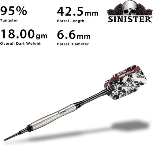 Miniatura 5 de Viper Dardos siniestros 95% tungsteno punta suave