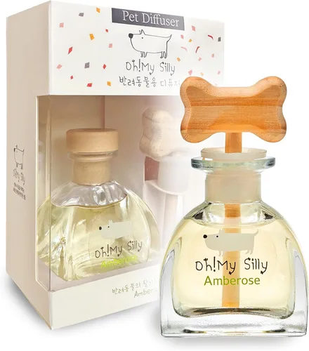 EVENDAY Oh My Silly - Difusor de varillas apto para mascotas, alimentado por AromaGuard y aceites aromáticos del Reino Unido, neutralizador de