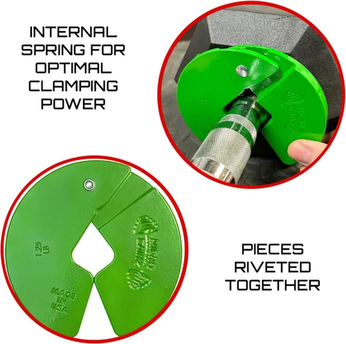 Miniatura 4 de Micro Gainz - Placa fraccional para mancuernas de 1.25lb, ideal para micro cargas, (elige color) juego de 4 placas fraccionales, diseñadas para Verde