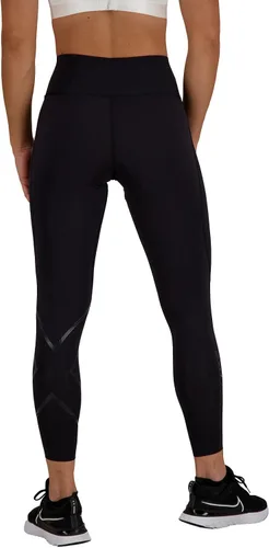 2XU Mallas de compresión Force de tiro medio para mujer con cintura plana y ancha para entrenamiento y fitness, negronero, talla M