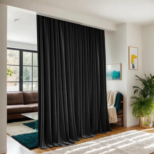 Miniatura 30 de Cortinas opacas de terciopelo beige para dormitorio de 52 x 72 pulgadas de largo, juego de 2 paneles - Cortinas con bloqueo de luz UV y reducción