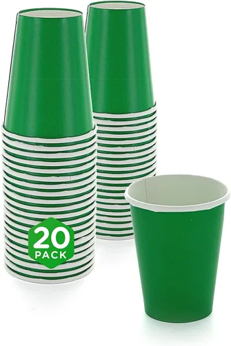 Miniatura 12 de Vasos de papel desechables, 8 onzas, tazas de café de papel negro, tazas desechables de café fuertes y resistentes para fiestas, bodas, día