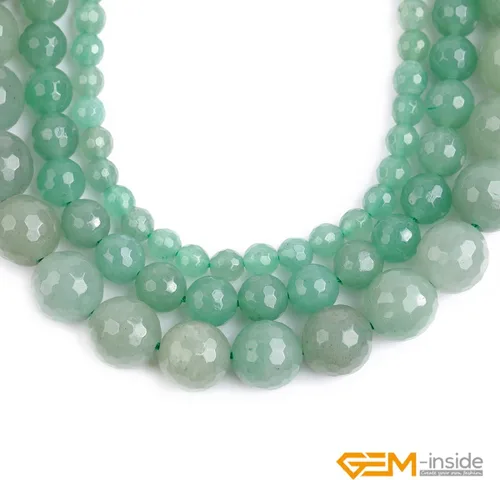 Miniatura 5 de GEM-Inside - Aventurina redonda de 0.394 in de 15 pulgadas para hacer joyas, pulseras, collares, gemas redondas, cuentas sueltas, accesorios