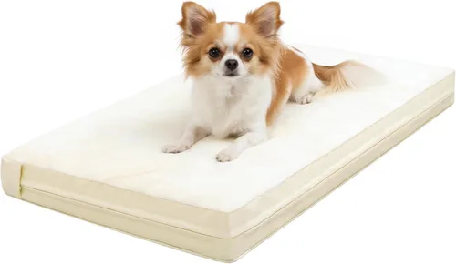 Miniatura 11 de Cama impermeable para perros pequeños, almohadilla para jaula de 24 pulgadas, cama ortopédica lavable para cachorros con funda extraíble reversible