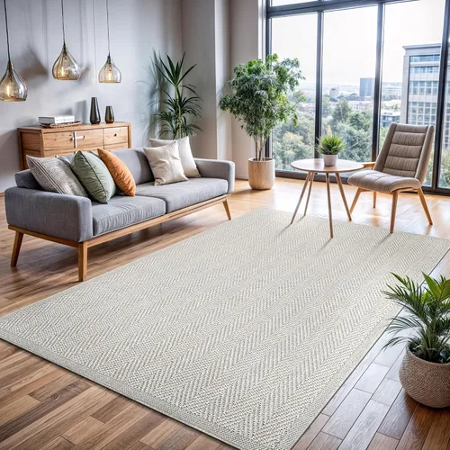Miniatura 35 de CAMILSON Easy Alfombra de yute, 2 x 3 pulgadas, interiores y exteriores, fibra gris oscuro, para sala de estar, patio y cocina, diseño tejido