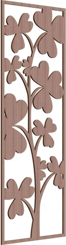 Miniatura 58 de 9 3/8 pulgadas de ancho x 24 3/8 pulgadas de alto x 1/4 pulgadas de alto, Bradford Paneles de pared decorativos de madera de calado, roble rojo rojo