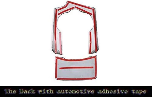 Miniatura 7 de YIWANG Fibra de carbono ABS interior coche consola central cambio panel cubierta 2 unids para Alfa Romeo Stelvio 2017 2018 2019 Auto Accesorios