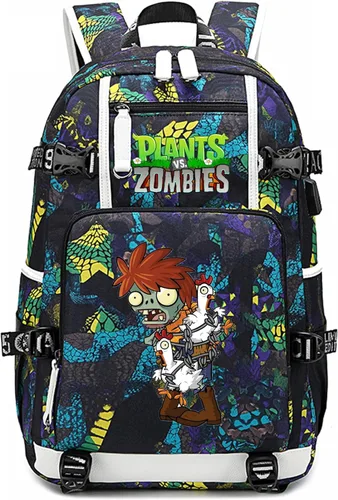 Miniatura 25 de ISaikoy Game Plants vs. Zombies - Mochila de hombro para libros, mochila escolar, mochila para computadora portátil, color azul20