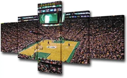 Miniatura 12 de Decoración de sala deportiva Memphis Grizzlies Imágenes para sala de estar, el foro FedEx en Memphis, pinturas de Tennessee, 5 piezas, lienzo, arte