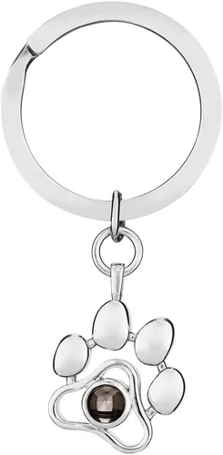 Miniatura 9 de OPALSTOCK Collar personalizado con foto para mascotas, collar de proyección de encanto de foto personalizada, colgante de pata de perro, gato