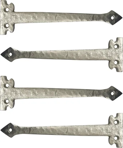 Miniatura 18 de Adonai Hardware Agee - Correa de aluminio resistente de 7 pulgadas con bisagra frontal falsa o falsa o falsa (paquete de 4, latón antiguo)