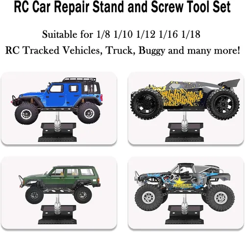 Miniatura 6 de Soporte de coche RC y 532 piezas Kit de tornillos RC universal Kit de herramientas RC Soporte de trabajo de reparación de automóviles RC Estación