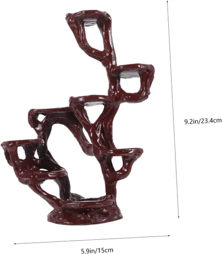 Miniatura 8 de Yardwe Elegante soporte de planta de resina elevada para maceta, base estable para soporte de bonsái de resina
