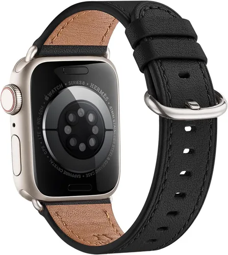 Miniatura 12 de WFEAGL Compatible con Apple Watch Banda 38mm 40mm 41mm para Mujeres, Correa de Cuero de Grano Superior para iWatch Ultra SE & Series 9 8 7 6 5 4 3
