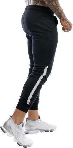 Miniatura 2 de Wangdo Pantalones deportivos ajustados para hombre, pantalones de entrenamiento para gimnasio, pantalones deportivos cónicos, pantalones deportivos