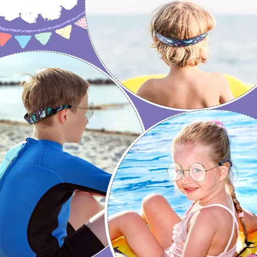 Miniatura 6 de 6 piezas de correa ajustable para lentes de sol para niños, retenedor de gafas de sol flotantes, de neopreno, para deporte, para gafas de sol