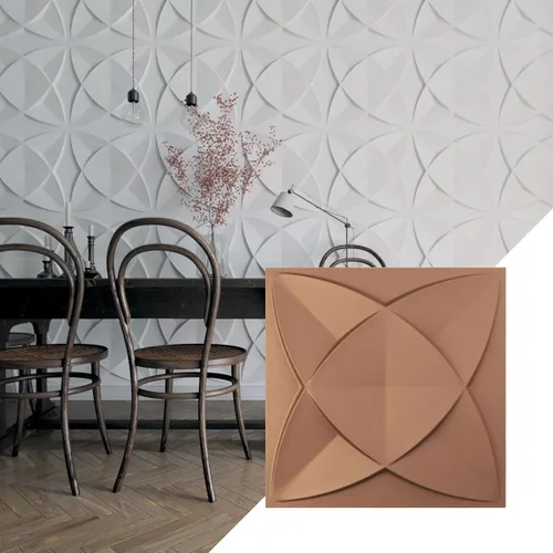 Miniatura 12 de Ekena Millwork Swindon EnduraWall Panel decorativo de pared 3D de 11 7/8 pulgadas de ancho x 11 7/8 pulgadas de alto, fiebre del oro