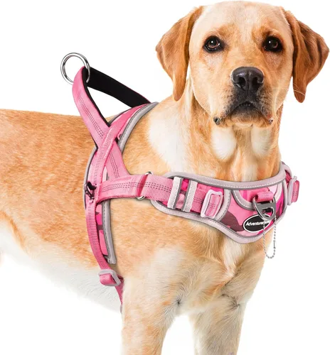 Miniatura 22 de ADVENTUREMORE Arnés para perros grandes, antitirones, arnés deportivo para perro, reflectante, transpirable, chaleco para perro, a prueba de Al