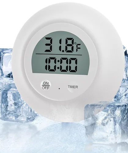 Miniatura 9 de Termómetro de baño de hielo con cubierta de silicona y temporizador, termómetro de agua flotante impermeable para inmersión en frío, funciona