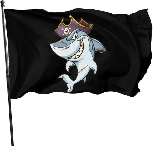 Miniatura 19 de Bandera de jardín pirata de loro de 12 x 18 pulgadas, bandera de brisa exterior para patio, decoración de habitación interior, cartel de granja