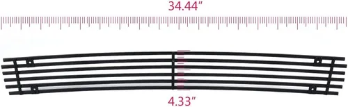 Miniatura 2 de PIT66 Parachoques delantero inferior Billet Grill Combo Inserto compatible con Nissan Maxima 2009-2014 Negro N87774H