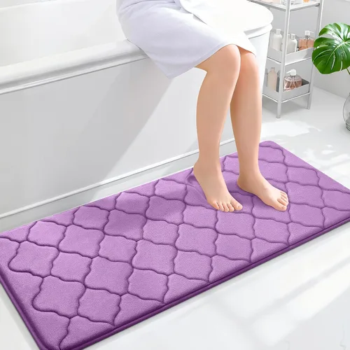 Miniatura 237 de OLANLY Alfombra de Baño de Espuma Viscoelástica de 24 x 16 pulgadas, Ultra Suave y Absorbente, Alfombras de Baño Antideslizantes, Cómodas, Lavables