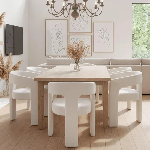 Miniatura 36 de HNY Silla moderna de cocina y comedor de estilo barril, silla de acento tapizada en cuero sintético PU con brazo, silla de lado de 47 cm de ancho