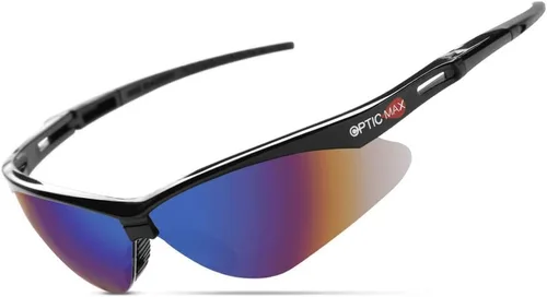 Glove Station Optic Max Safety Glasses for Men & Women, Scratch-Resistant Eye Protection for, Hunting & Construction Azul reflejado