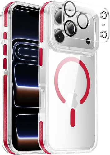 Miniatura 90 de Funda para iPhone 17 Pro Max con protector de lente de cámara [protección de grado militar de 10 pies] compatible con MagSafe a prueba de golpes