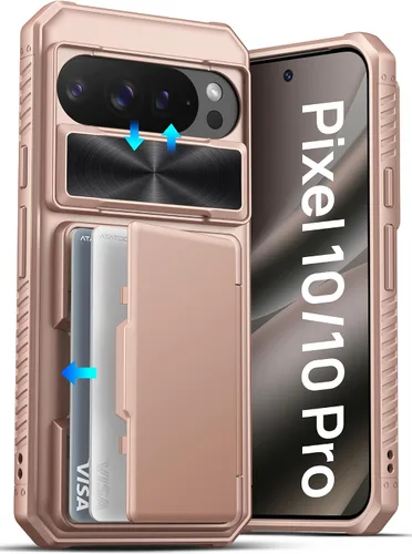 Miniatura 9 de ATATOO Funda tipo cartera para Google Pixel 10 Pro XL, tarjetero integrado (3-5 tarjetas) [bloqueo RFID] y cubierta de cámara deslizante, protección