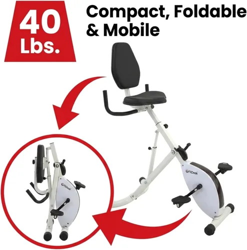 Miniatura 5 de FitDesk Escritorio de bicicleta de ejercicio de pie 3.0, entrenador de ciclismo de interior de altura ajustable con bandeja para portátil, Bicicleta