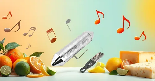 Miniatura 2 de Alomejor Guiro de metal, instrumento de percusión de acero inoxidable duradero con sonido fuerte con raspador para profesores de música