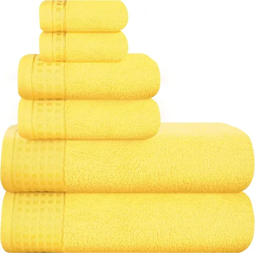 Miniatura 61 de GLAMBURG Juego de 2 toallas de baño de gran tamaño 100% algodón, 28 x 55 pulgadas, ultra suaves, altamente absorbentes, compactas, de secado rápido