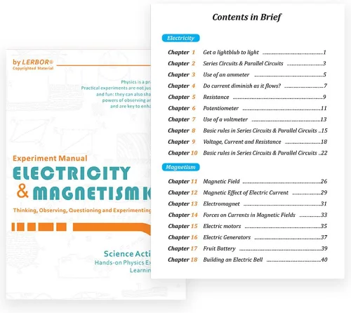 Miniatura 6 de Teenii Kit de electricidad y magnetismo para niños, experimentos científicos STEM con circuitos eléctricos, juguete educativo de física, juego